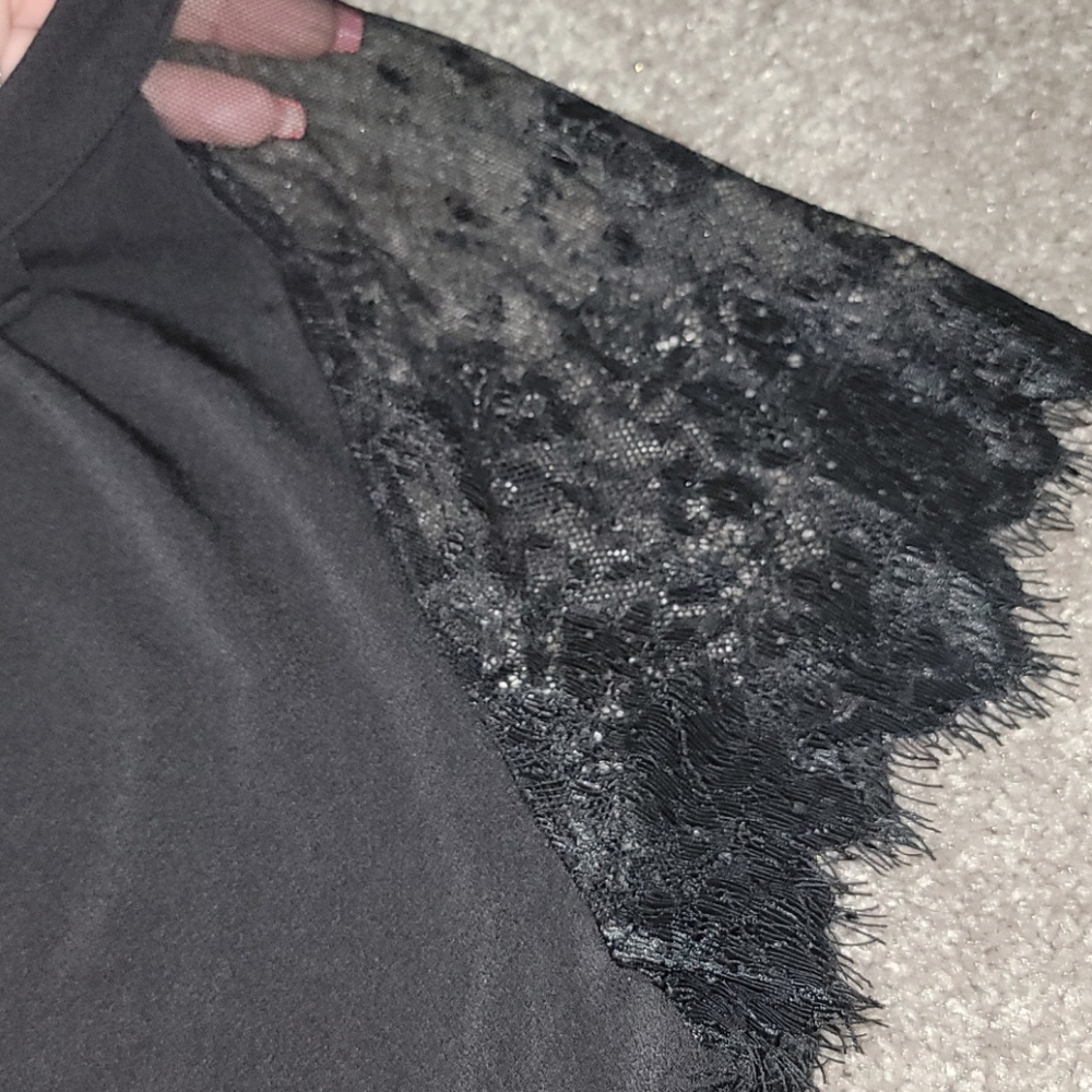 Worthington Keyhole Neck Lace Sleeve blouse - Picture 7 of 9